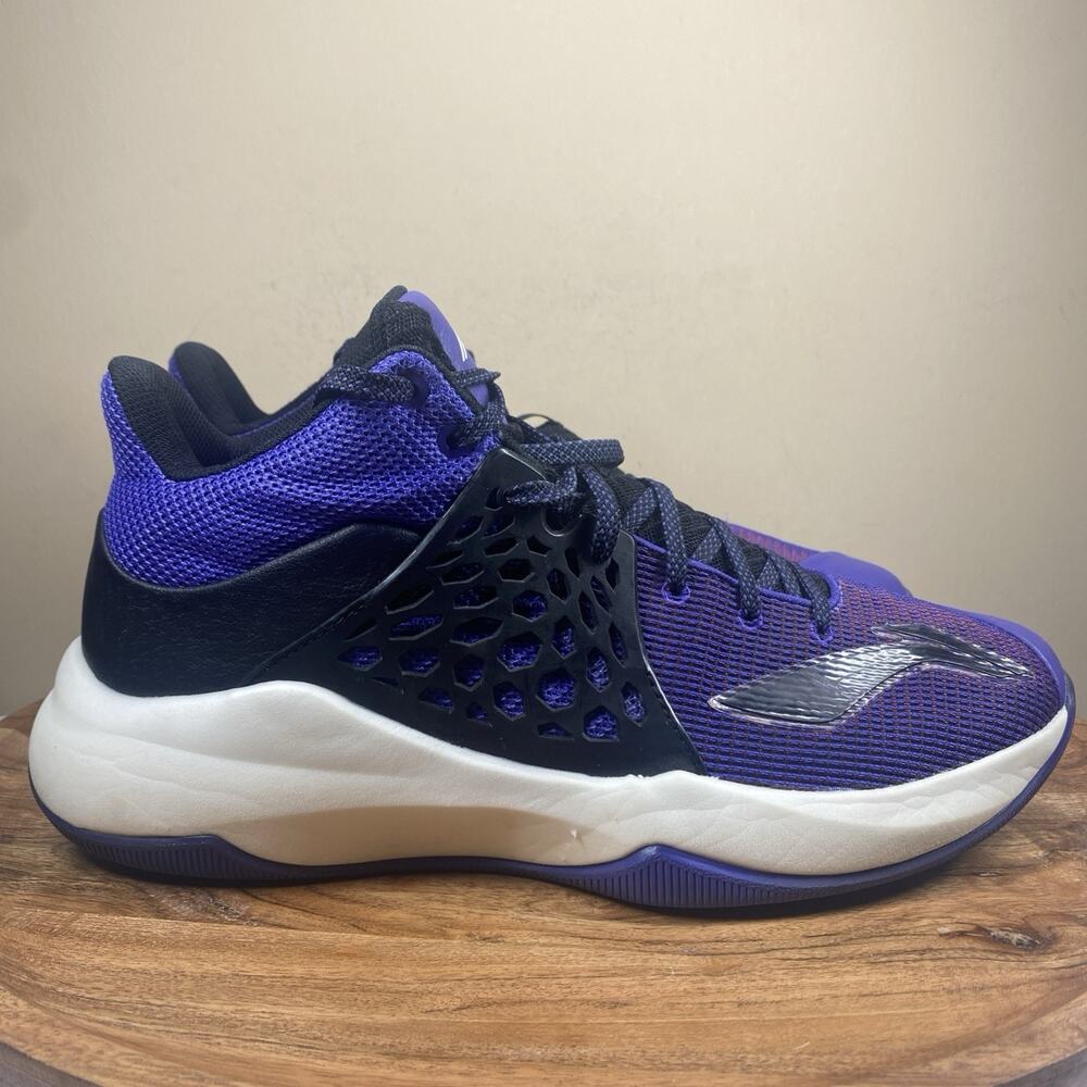 Li Ning Sonic 7 Mens Purple Black Size 10.5 Professional Basketball Shoes